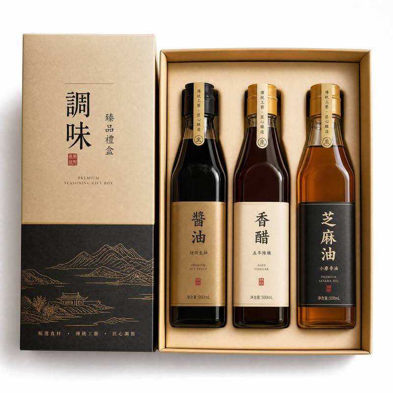 臻品调味礼盒三件套